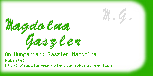 magdolna gaszler business card